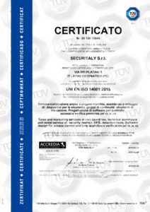 Securitaly Certificata ISO 14001